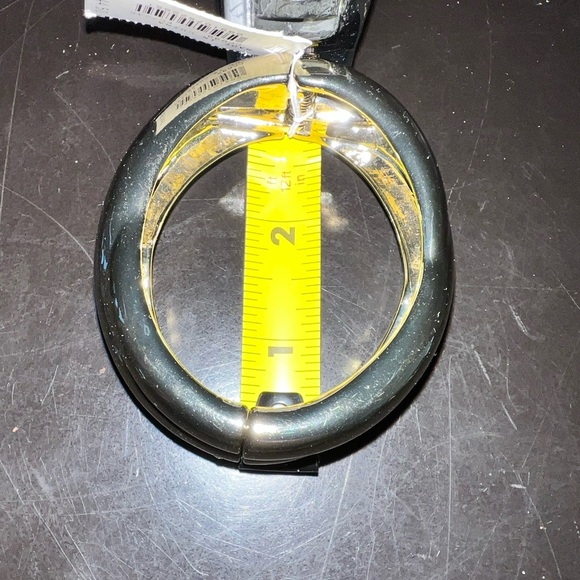 J Crew factory gold tone hinged cuff chunky wave ridge NWT bracelet. - Picture 9 of 11